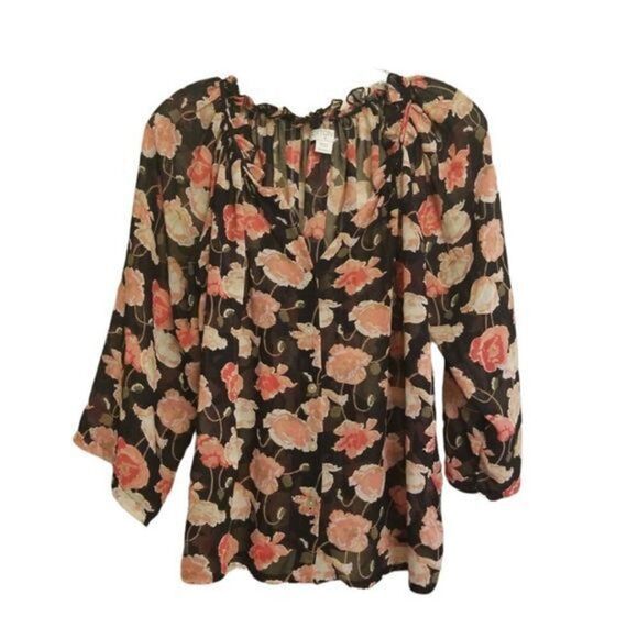Cotton On Women's Floral button down floral top size‎ small - Picture 1 of 8